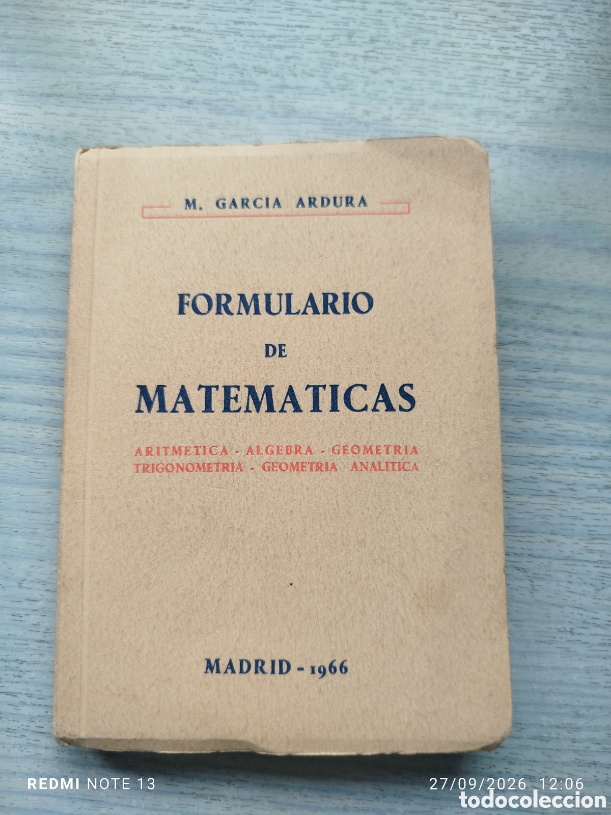 Libros de segunda mano: Formulario de matem&aacute;ticas