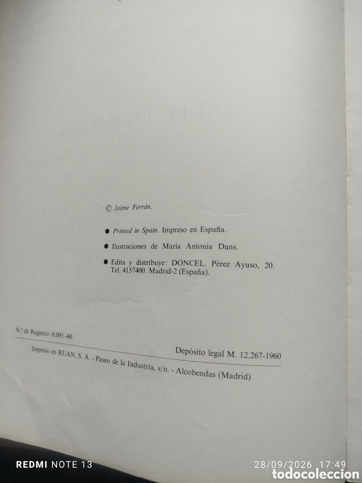 Libros de segunda mano: Angel en espa&ntilde;a.doncel.libro colegio 1960 - Foto 3