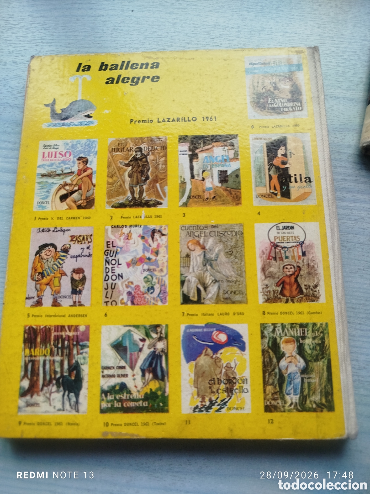 Libros de segunda mano: Angel en espa.doncel.libro colegio 1960