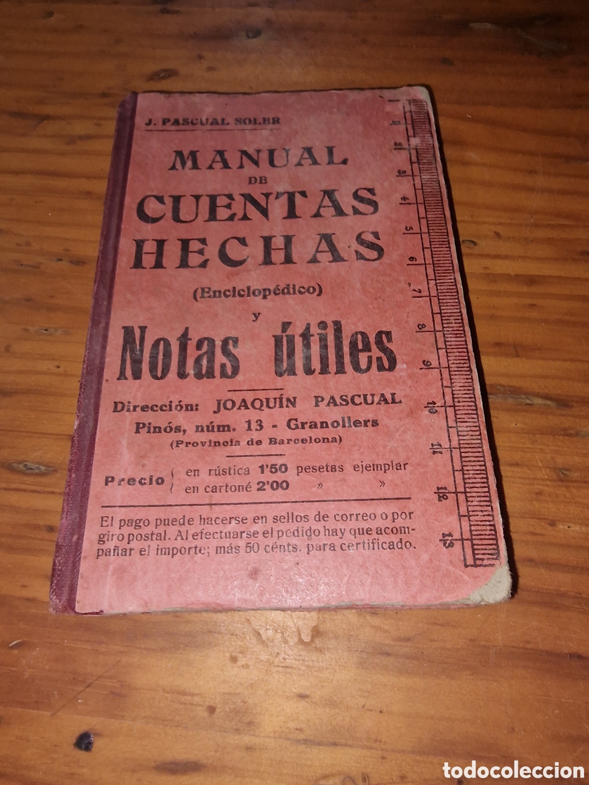 Libros de segunda mano: Libro,manual de cuentas hechas,Joaqu&iacute;n pascual soler,a&ntilde;os 50-60