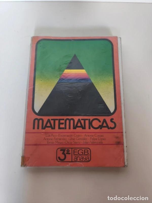 Libros de segunda mano: Libro matem&aacute;ticas 3 EGB Anaya 1982