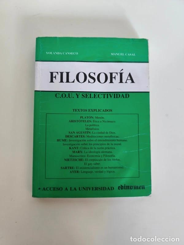 Libros de segunda mano: Libro Filosof&iacute;a COU y Selectividad Textos explicados