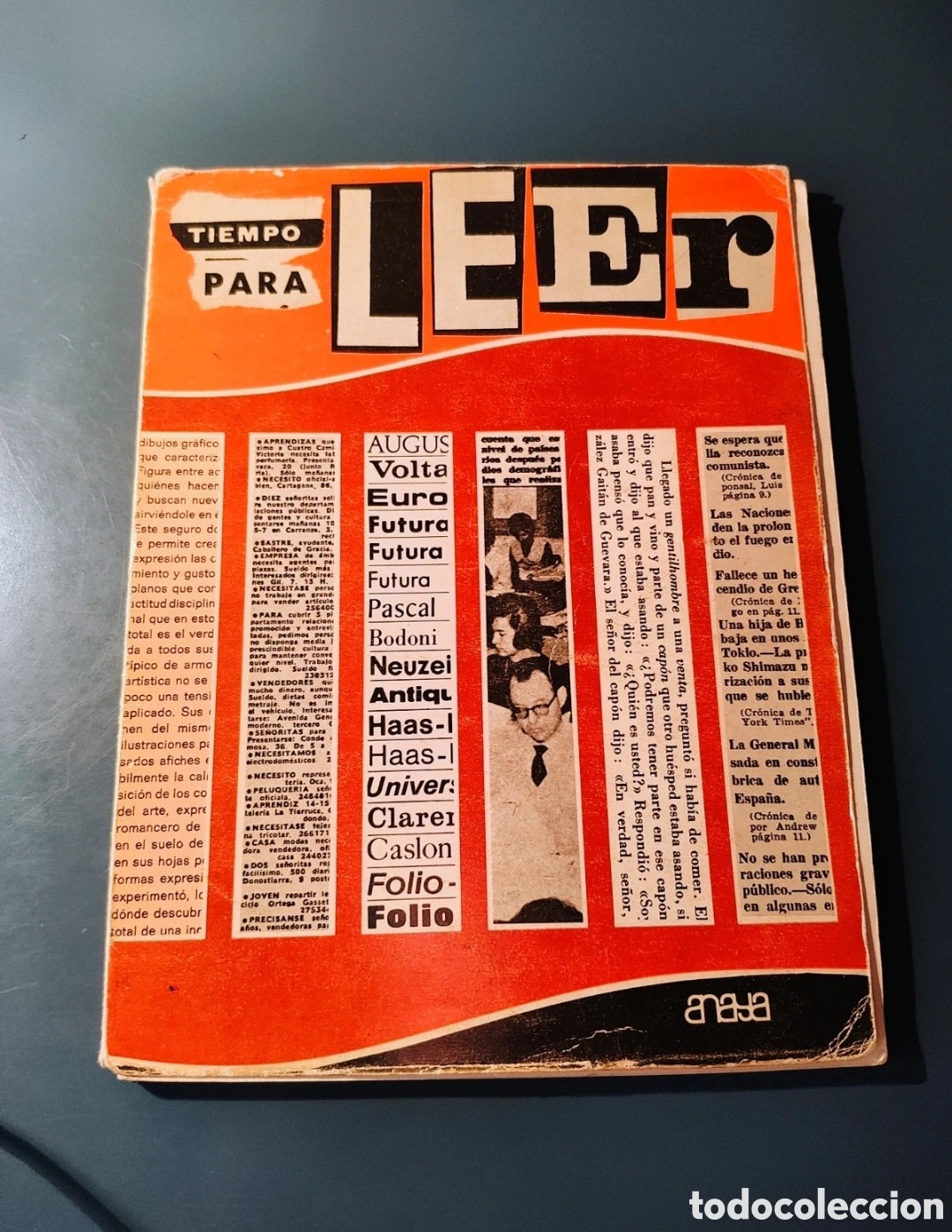 Libros de segunda mano: Libro &rdquo;Tiempo para leer&rdquo; a&ntilde;os 70