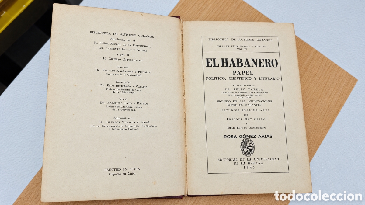 Libros de segunda mano: Libro El Habanero. Dr. F&eacute;lix Varela - Foto 1