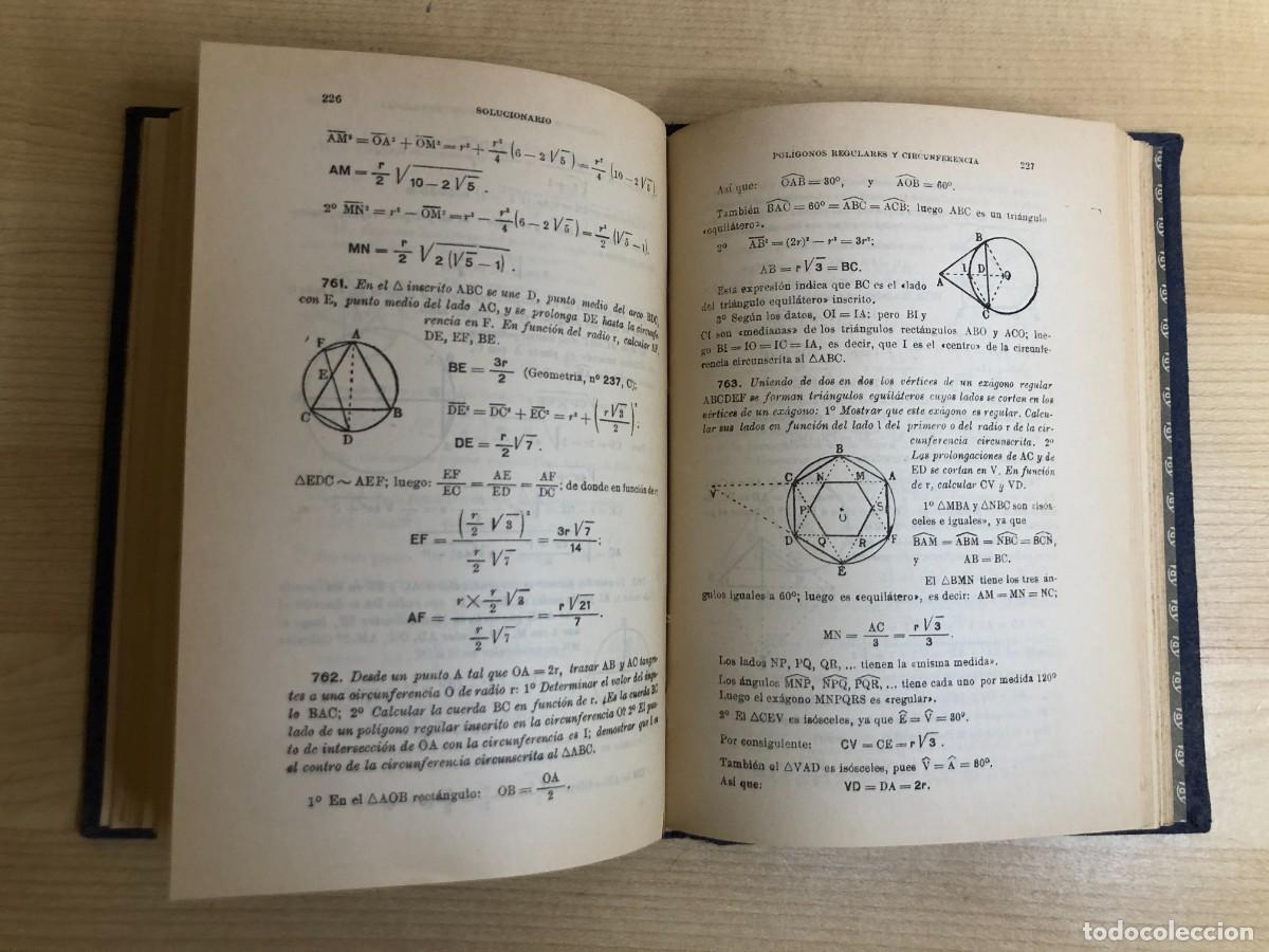 Libros de segunda mano: Solucionario Geometr&iacute;a Tercer Grado Ediciones Bru&ntilde;o 1958 ejercicios y problemas - Foto 10