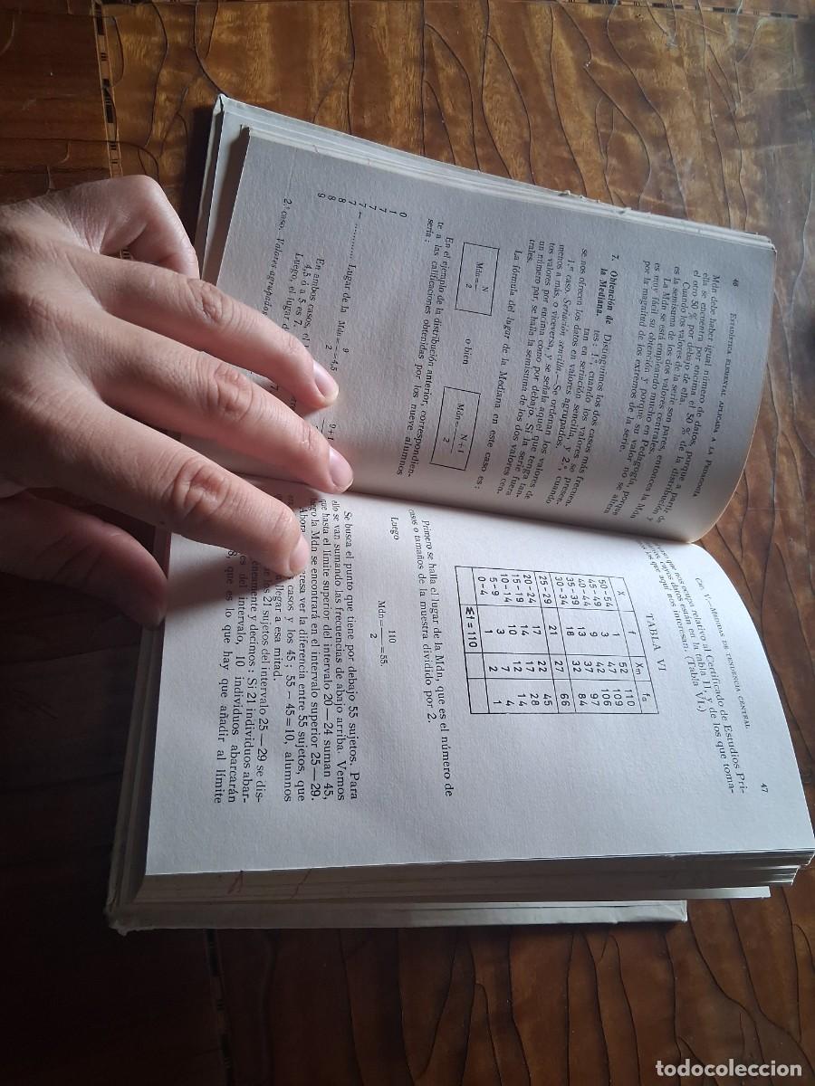 Libros de segunda mano: Libro Estad&iacute;stica elemental aplicada a la pedagog&iacute;a. Sanchez Buch&oacute;n - Foto 3