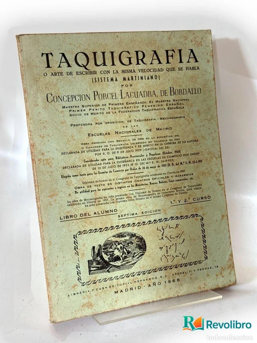 Libros de segunda mano: Taquigraf&iacute;a - Concepci&oacute;n Porcel Lacuadra, De Bordallo
