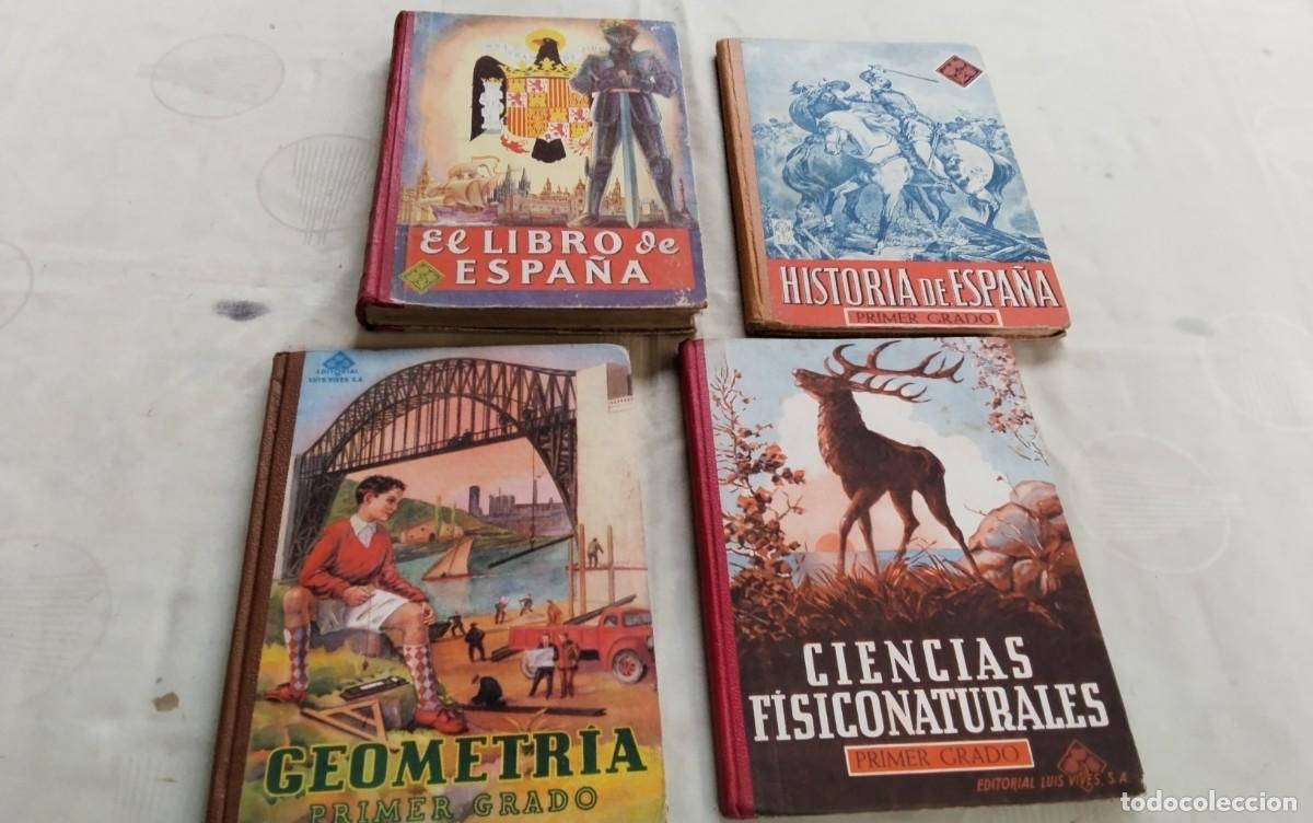 Libros de segunda mano: 4 LIBROS DE LA EDITORIAL LUIS VIVES DE COLEGIO BUEN ESTADO , LOMO DE TELA , VER