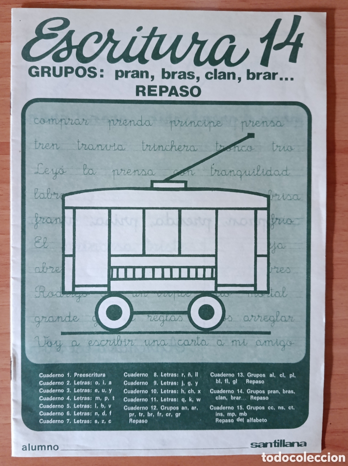 Libros de segunda mano: Cuadernillo escolar Escritura num. 14 Ed Santillana, sin usar