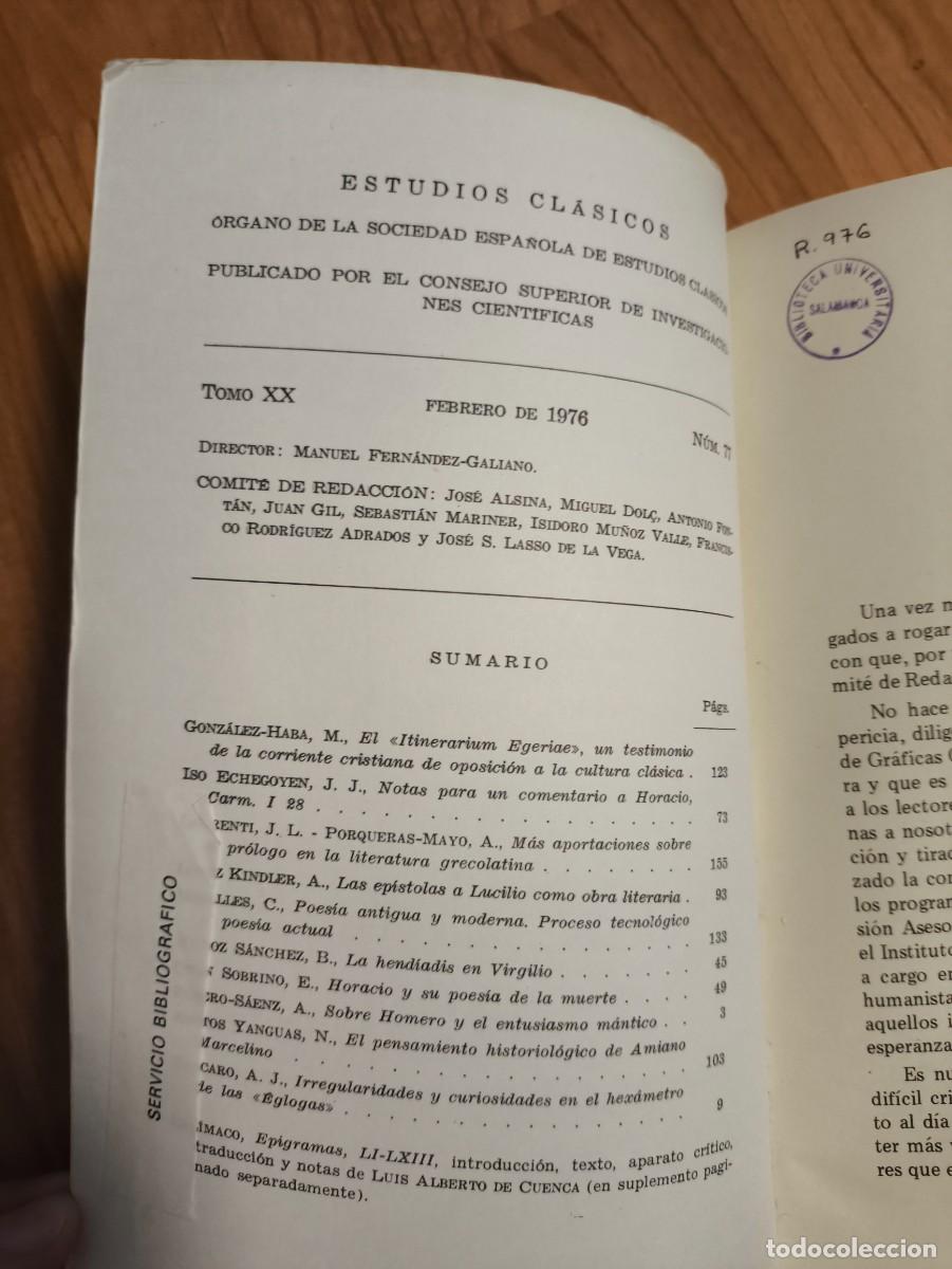 Libros de segunda mano: Estudios Cl&aacute;sicos 77 - Foto 3