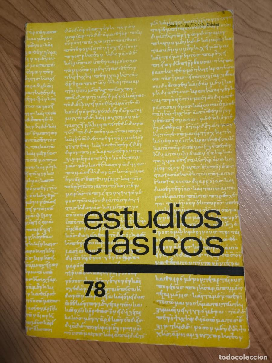 Libros de segunda mano: Estudios cl&aacute;sicos 78