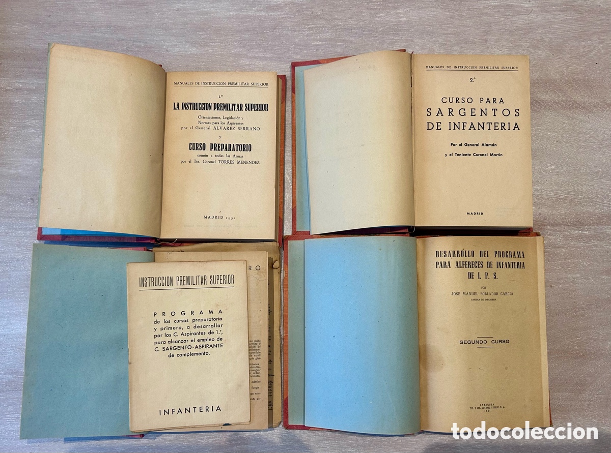 Libros de segunda mano: Lote 4 Manuales Militares IPS A&ntilde;os 50