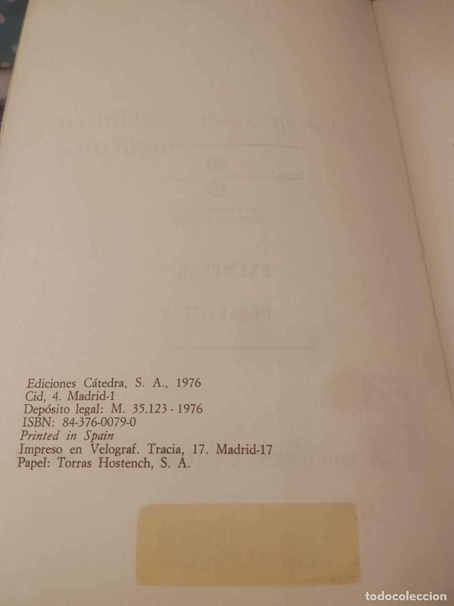 Libros de segunda mano: Elementos de sem&aacute;ntica ling&uuml;&iacute;stica.Ed. C&aacute;tedra - Foto 4