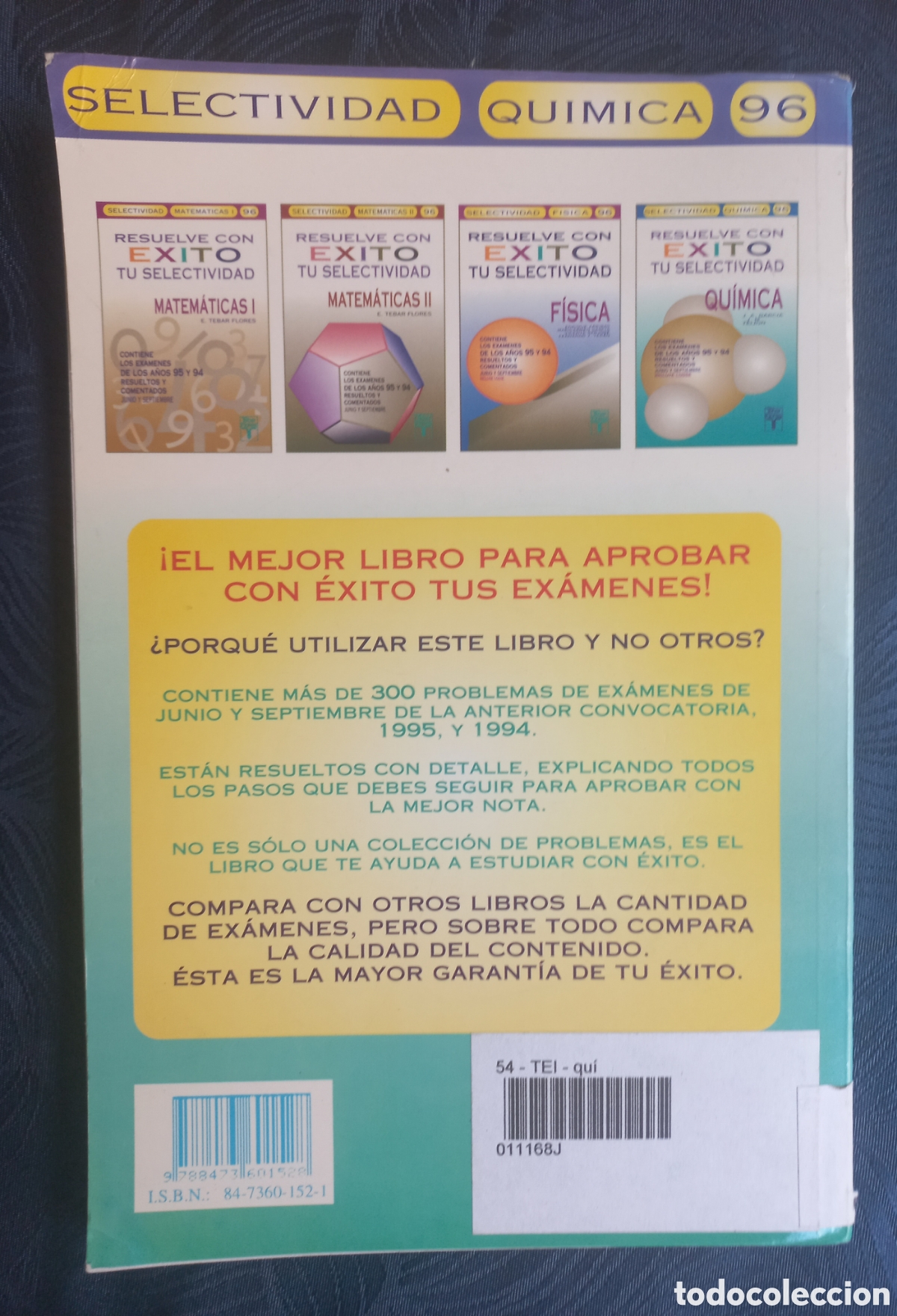 Libros de segunda mano: RESUELVE CON &Eacute;XITO TU SELECTIVIDAD. QUIMICA, 1996 - Foto 4