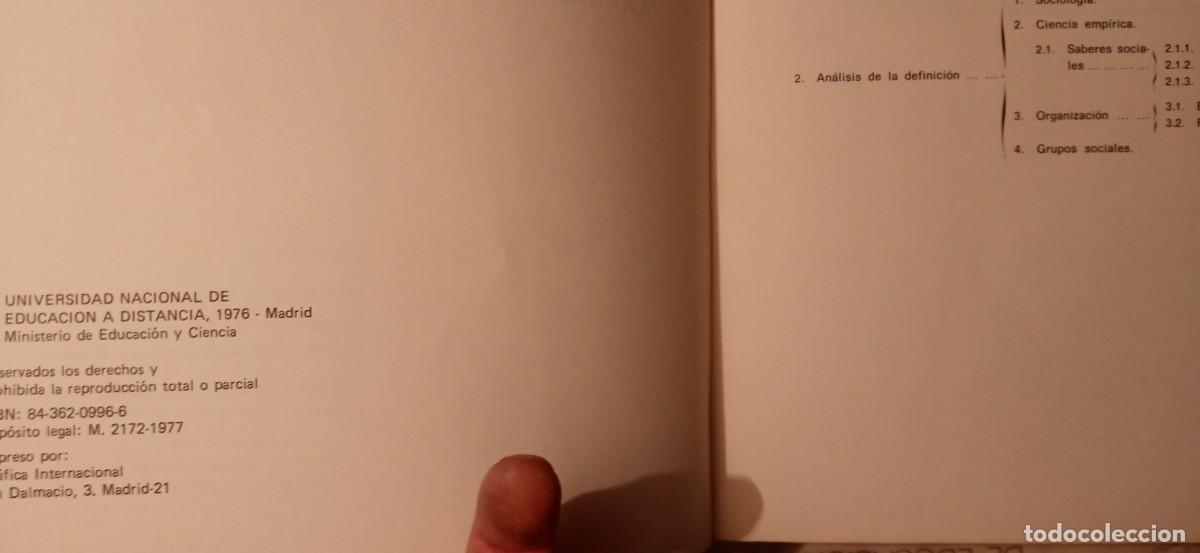 Libros de segunda mano: Uned, Sociolog&iacute;a y Antropolog&iacute;a - Foto 5
