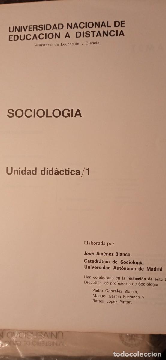 Libros de segunda mano: Uned, Sociolog&iacute;a y Antropolog&iacute;a - Foto 6