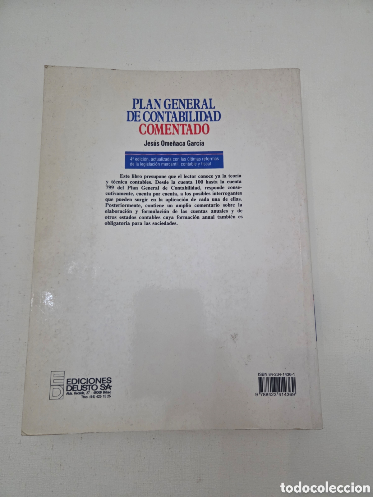 Libros de segunda mano: Plan General de Contabilidad Comentado (4&ordf; Edici&oacute;n - Foto 2