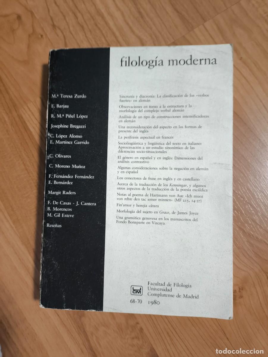 Livres d'occasion: Revista Filolog&iacute;a Moderna (N&ordm; 68-70) - Universidad Complutense (1986)