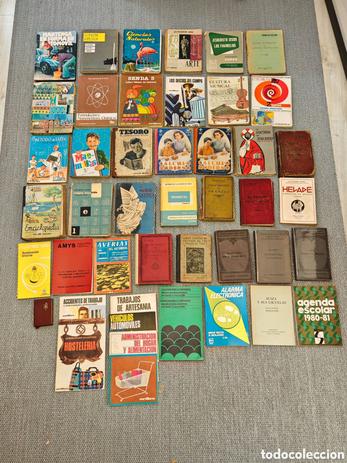 Livros em segunda m&atilde;o: Lote 40 libros texto antiguos colegio escuela escolares ense&ntilde;anza calculo franc&eacute;s matematicas
