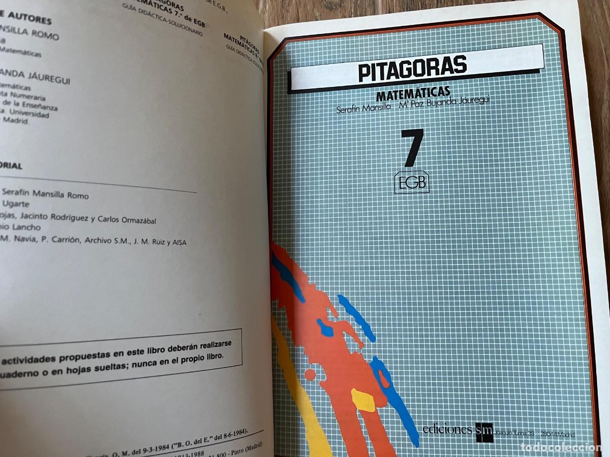 Libros de segunda mano: LIBRO DE TEXTO MATEMATICAS 7 EGB PITAGORAS SM - Foto 13