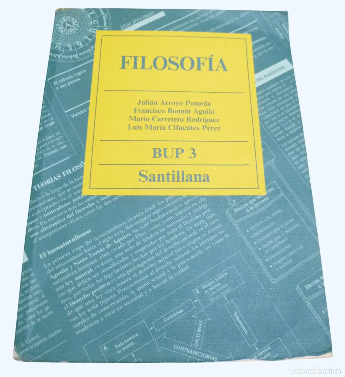 Libri di seconda mano: Libro de texto - Filosof&iacute;a BUP 3. Santillana