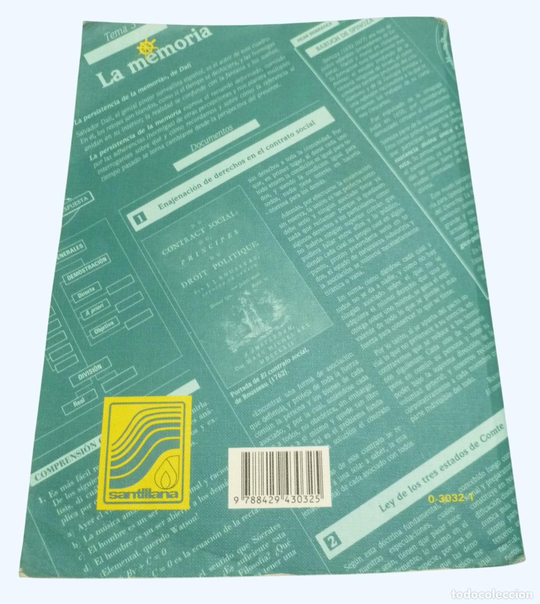 Libros de segunda mano: Libro de texto - Filosof&iacute;a BUP 3. Santillana - Foto 2