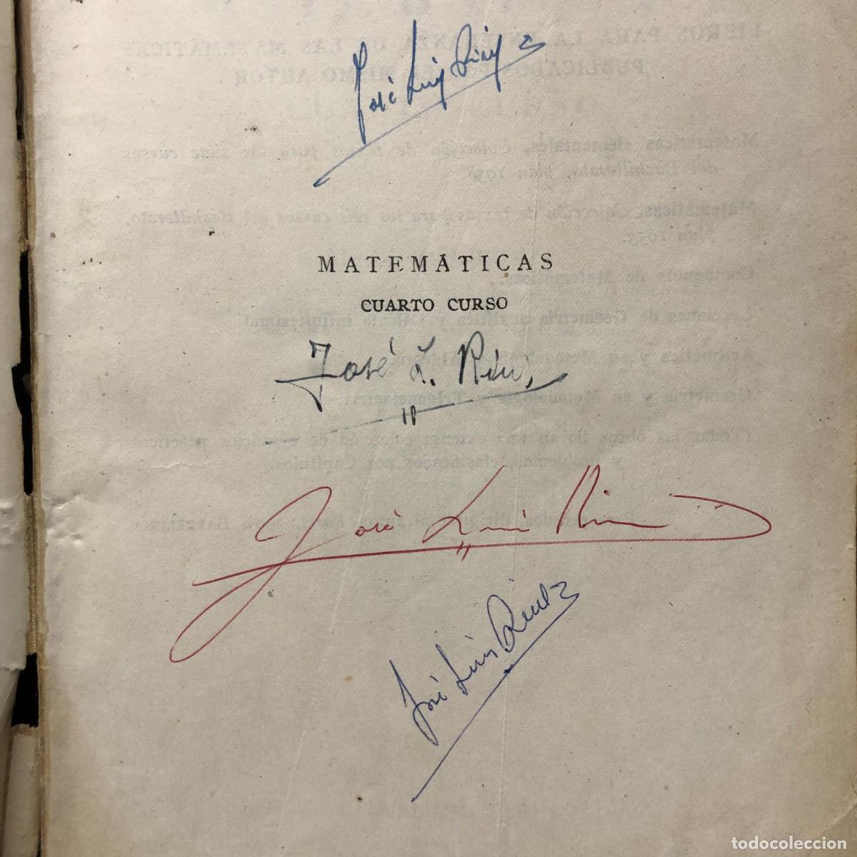 Libros de segunda mano: 4&ordm; MATEM&Aacute;TICAS - ALFONSO GIRONZA - LIBRO DE TEXTO - CUARTO CURSO / 701 - Foto 4