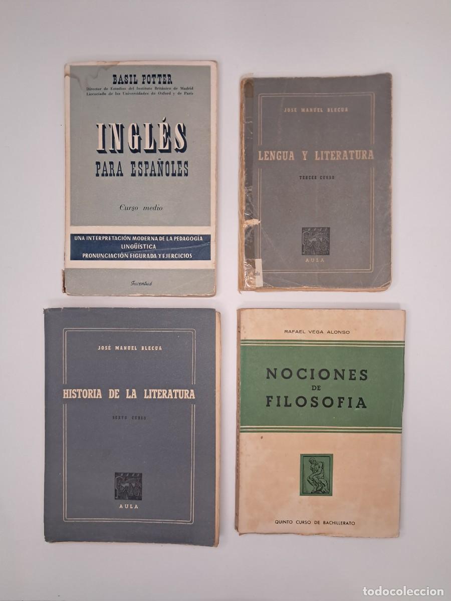 Libros de segunda mano: Lote 4 libros Bachillerato a&ntilde;os 50 con programas - Foto 1