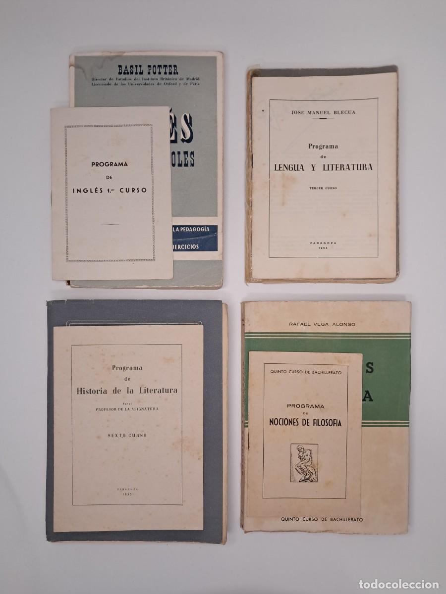 Libros de segunda mano: Lote 4 libros Bachillerato a&ntilde;os 50 con programas - Foto 2