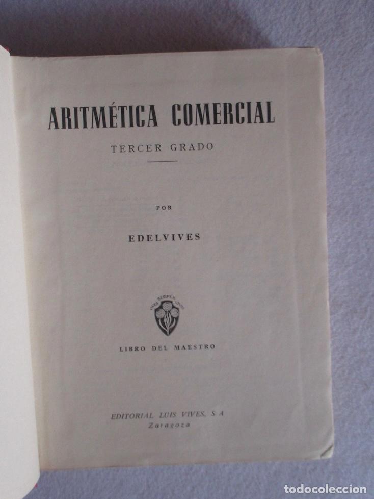 Libros de segunda mano: ARITMETICA COMERCIAL - TERCER GRADO, LIBRO DEL MAESTRO - Foto 2