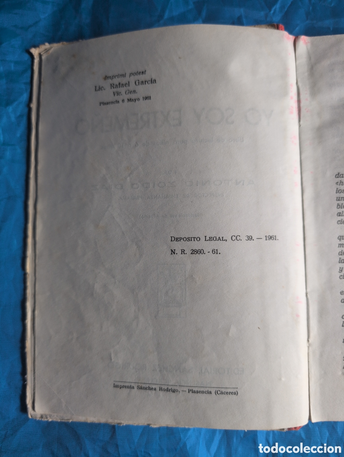 Libros de segunda mano: Yo soy extreme&ntilde;o , Antonio zoido D&iacute;az - Foto 3