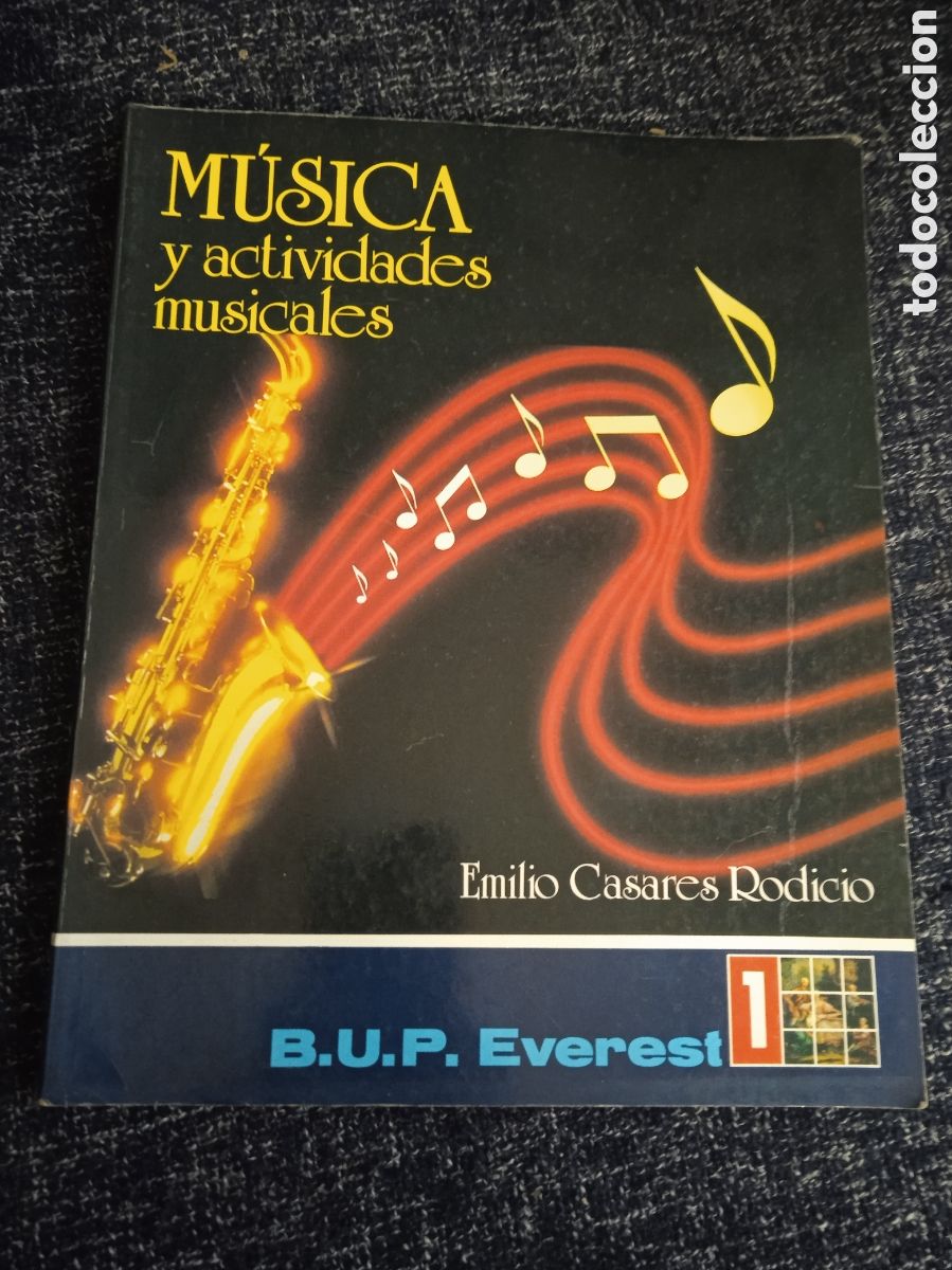 Libros de segunda mano: M&Uacute;SICA Y ACTIVIDADES MUSICALES / EMILIO CASARES RODICIO - 1&ordm; B.U.P. -ED. EVEREST
