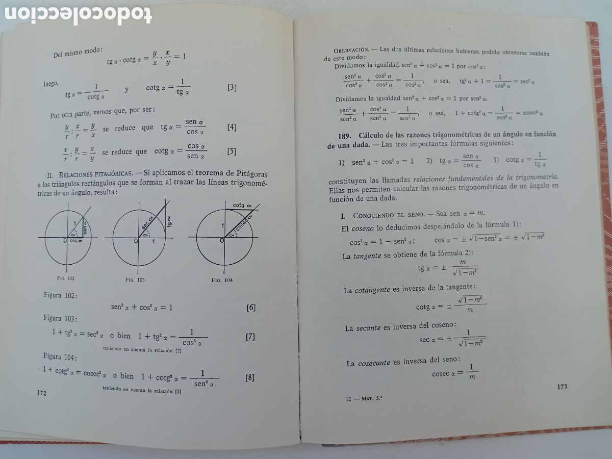 Libros de segunda mano: MATEMATICAS 5 CURSO. 1970 - Foto 5