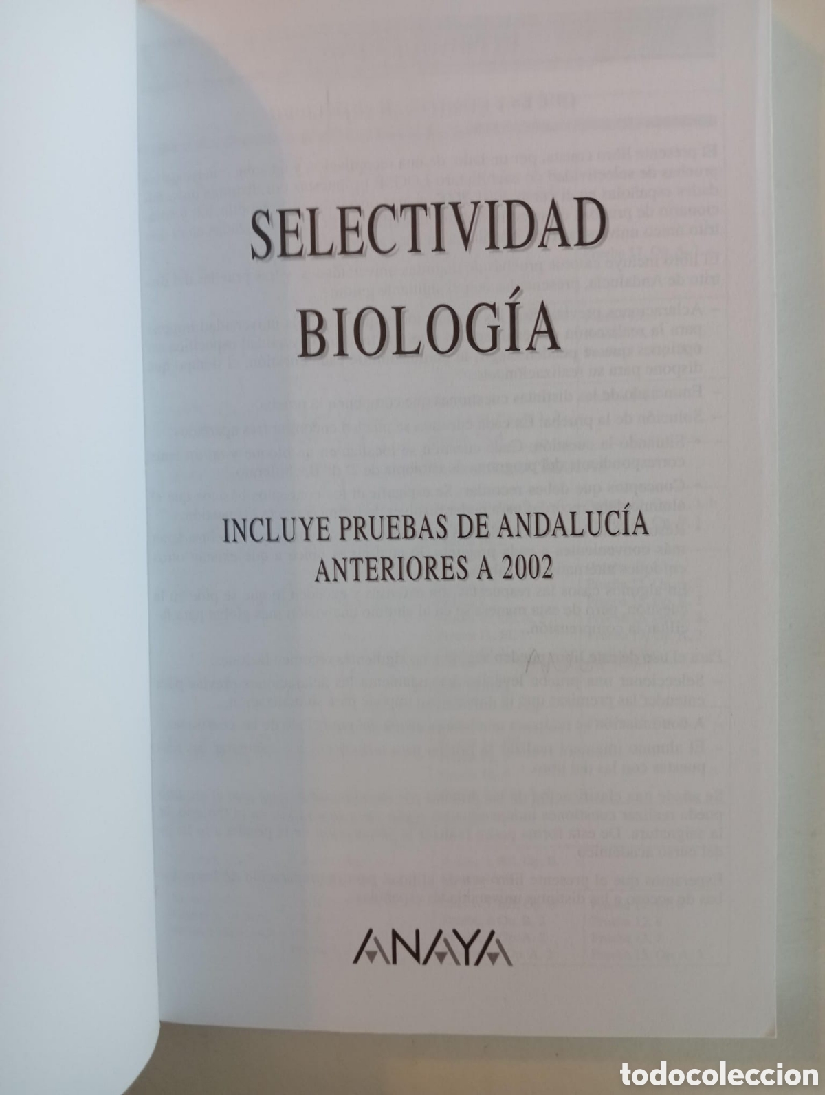 Libros de segunda mano: Biolog&iacute;a. Selectividad. Pruebas de 2002 - Foto 2