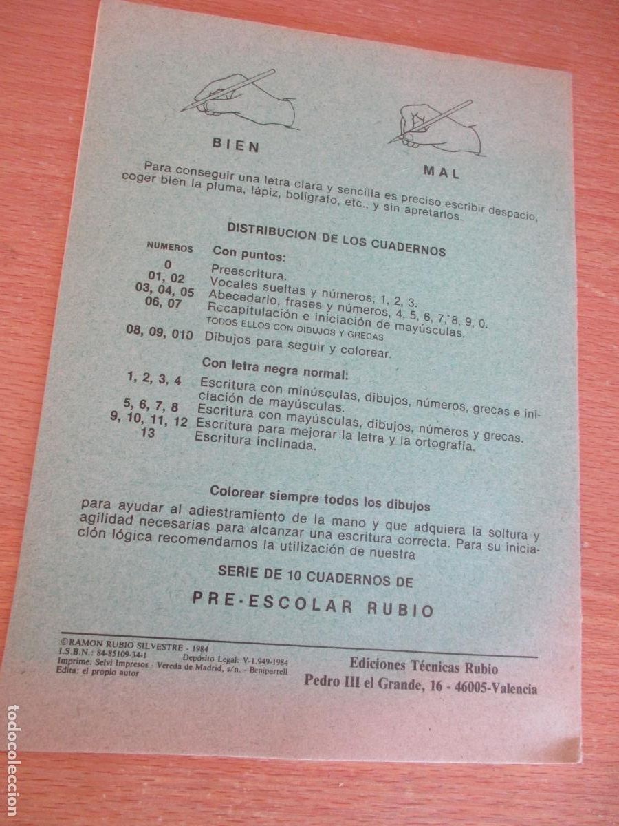 Libros de segunda mano: RUBIO ESCRITURA N&ordm;. 11. EDICIONES T&Eacute;CNICAS RUBIO.- 1984 - Foto 4