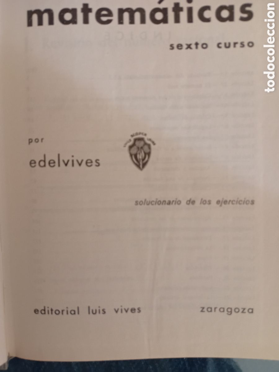 Libros de segunda mano: EDELVIVES. Matem&aacute;ticas. Sexto Curso. 1967. Impecable - Foto 2