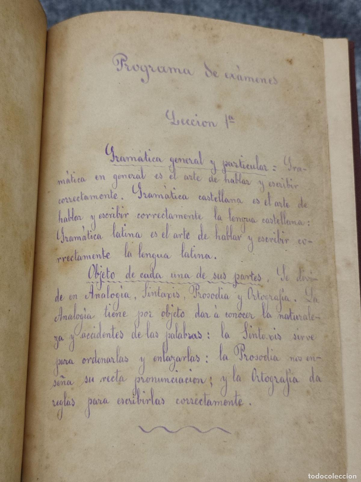 Libros de segunda mano: PROGRAMA DE EXAMENES. . LIBRO MANUSCRITO. - Foto 2