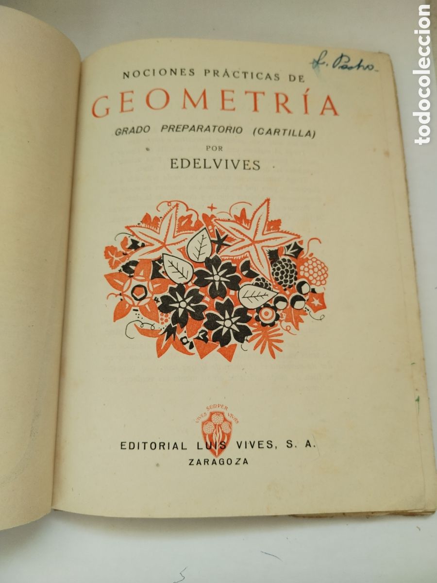 Libros de segunda mano: GEOMETR&Iacute;A GRADO PREPARATORIO/VICENS VIVES - Foto 2