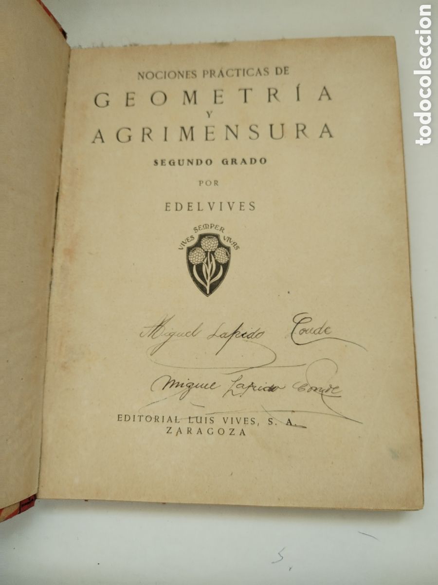 Libros de segunda mano: GEOMETR&Iacute;A SEGUNDO GRADO/LU&Iacute;S VIVES - Foto 2