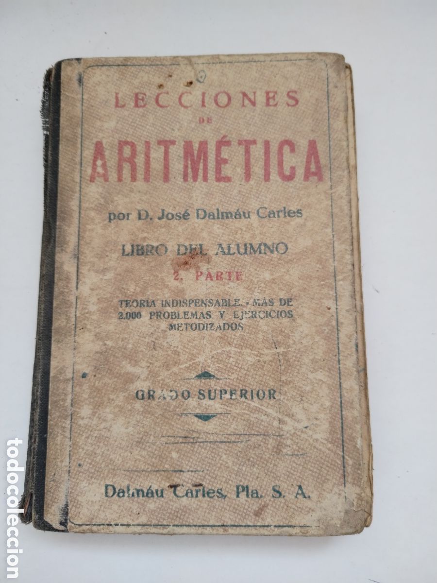 Libros de segunda mano: LECCIONES DE ARITM&Eacute;TICA LIBRO DEL ALUMNO/DALMAU CARLES