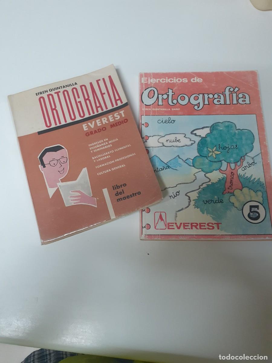 Libros de segunda mano: Ortograf&iacute;a y Ejercicios de ortograf&iacute;a. Efr&eacute;n Quintanilla S&aacute;inz.