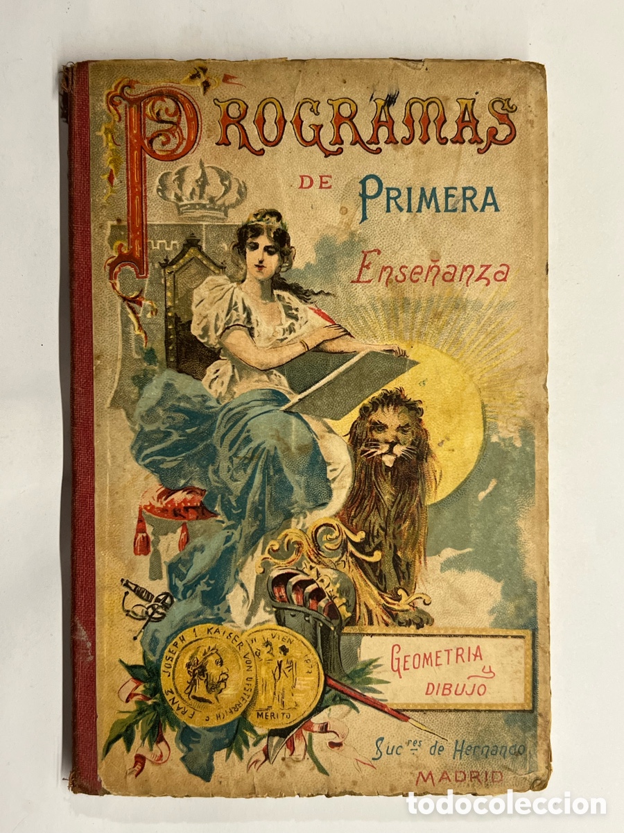 Libros de segunda mano: PROGRAMAS DE PRIMERA ENSE&Ntilde;ANZA - GEOMETRIA Y DIBUJO, por Don Carlos Yeves (a.1916)