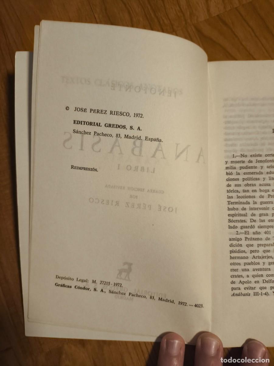 Libros de segunda mano: Libro An&aacute;basis (Libro I) - Jenofonte (Editorial Gredos) - Foto 3