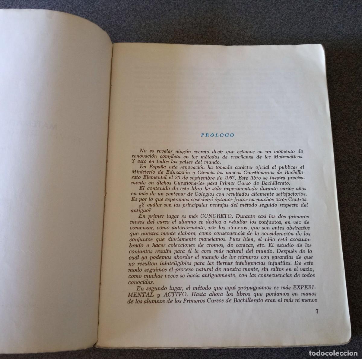 Libros de segunda mano: Matem&aacute;tica Moderna 1&ordm; S.M. - Foto 5