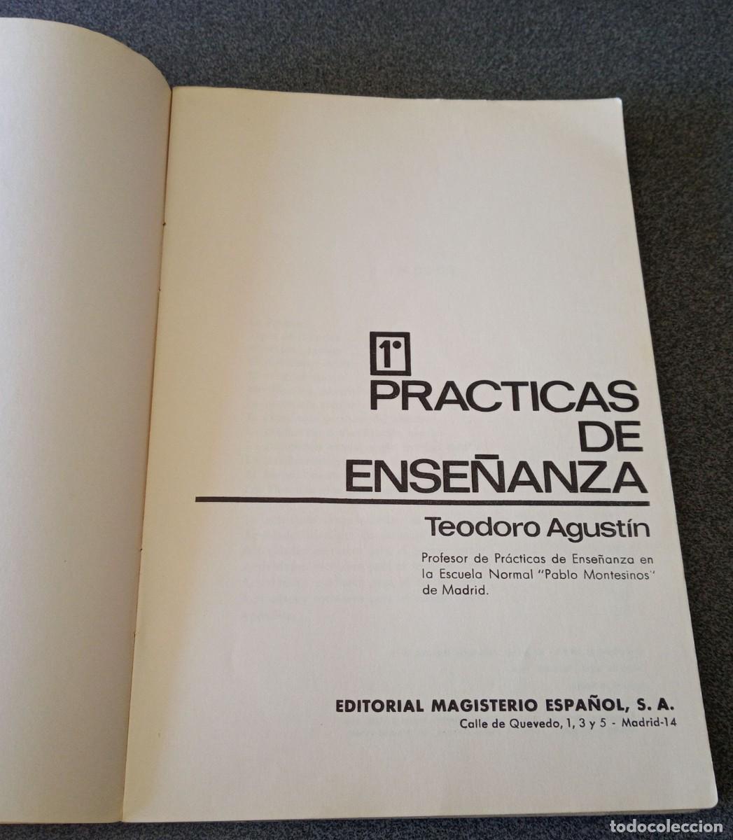 Libros de segunda mano: Pr&aacute;cticas De Ense&ntilde;anza 1&ordm; Teodoro Agustin - Foto 3