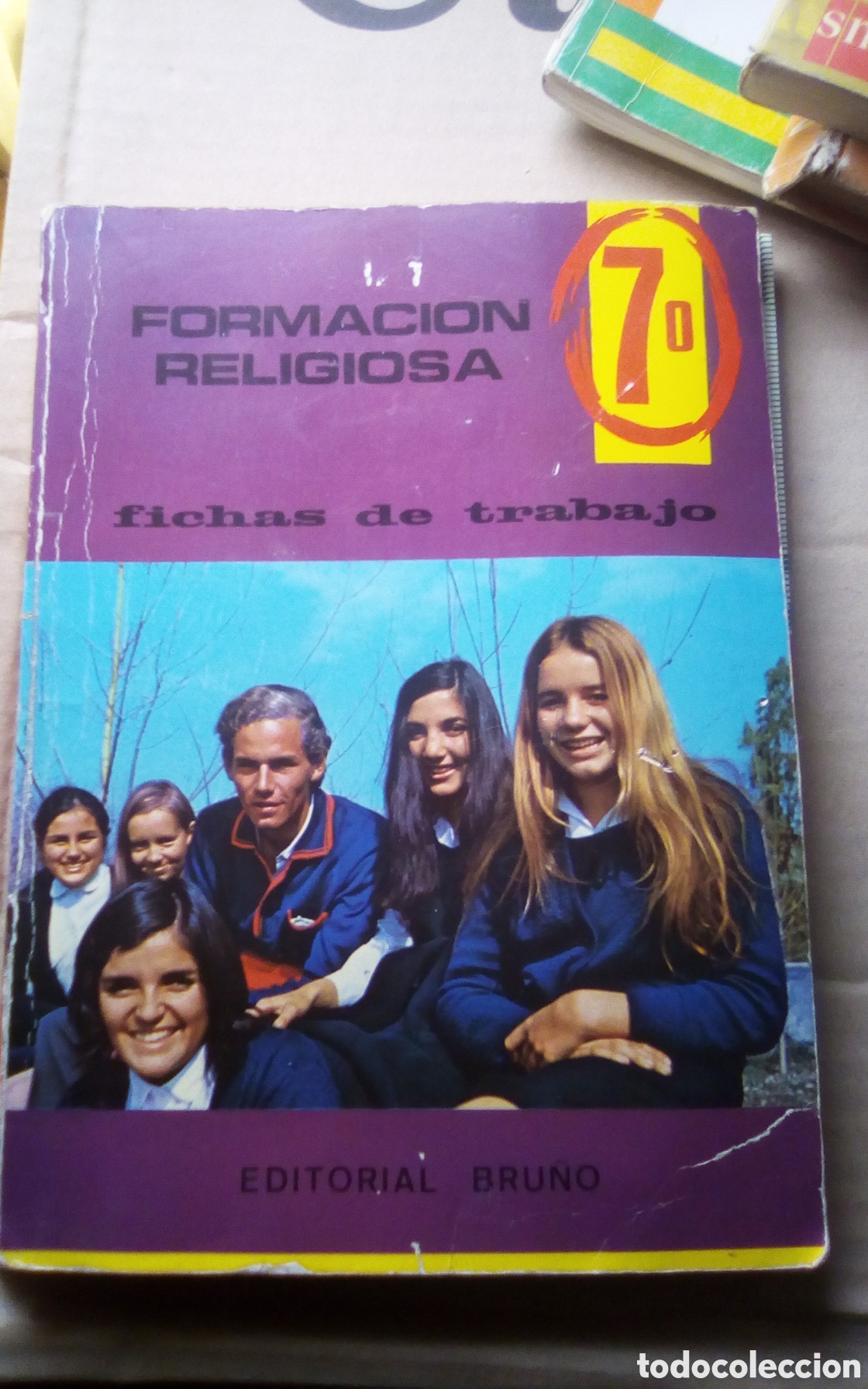 Libros de segunda mano: Formaci&oacute;n religiosa, 7&deg; curso. Fichas de trabajo. Editorial Bru&ntilde;o, a&ntilde;o 1973. Usadas la mitad de las
