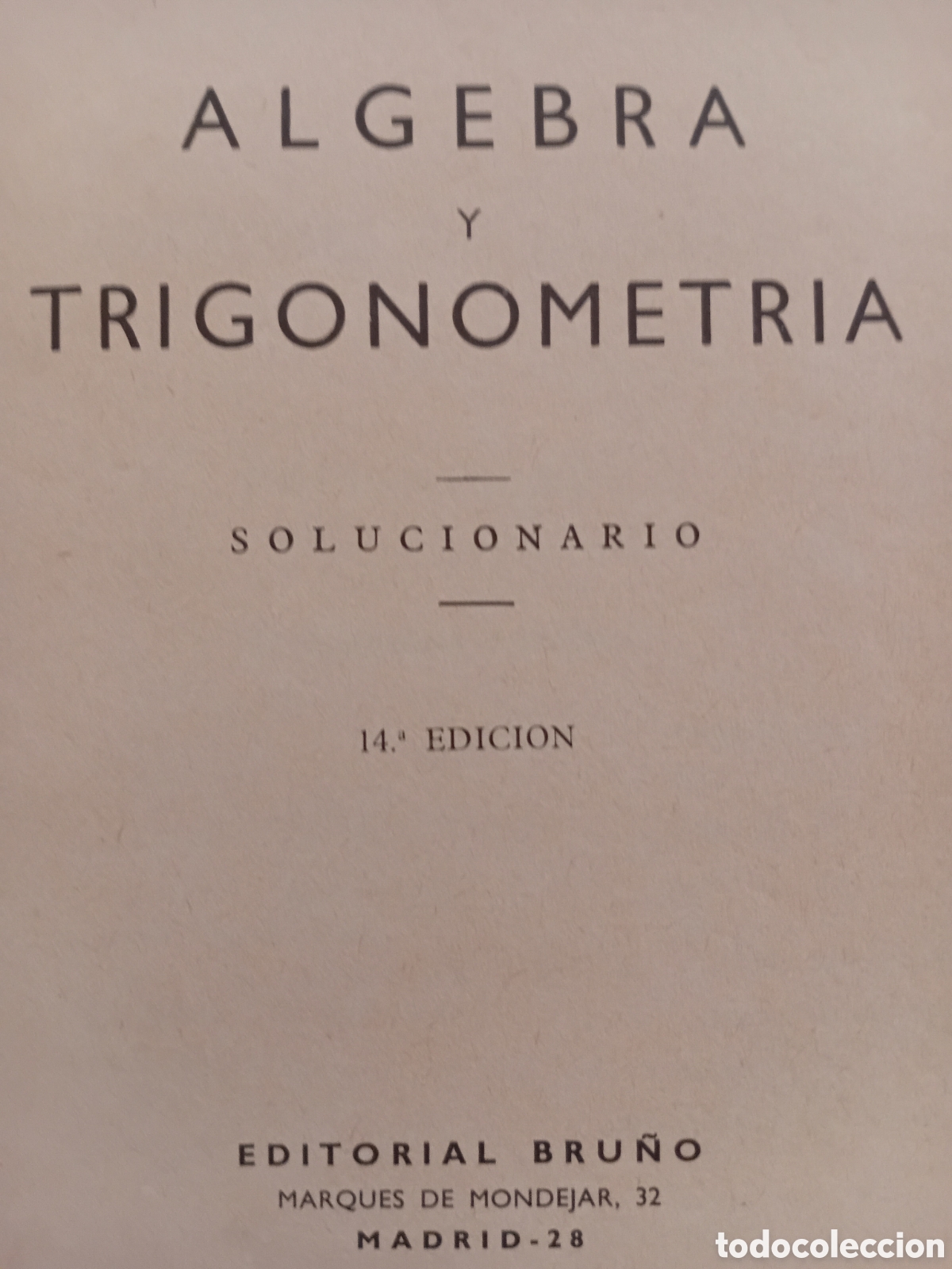Libros de segunda mano: ALGEBRA Y TRIGONOMETRIA - Foto 2