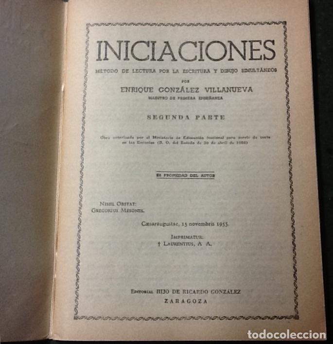 Libros: INICIACIONES 2a PARTE, E. GONZ&Aacute;LEZ , ORIGINAL 1960 - Foto 2