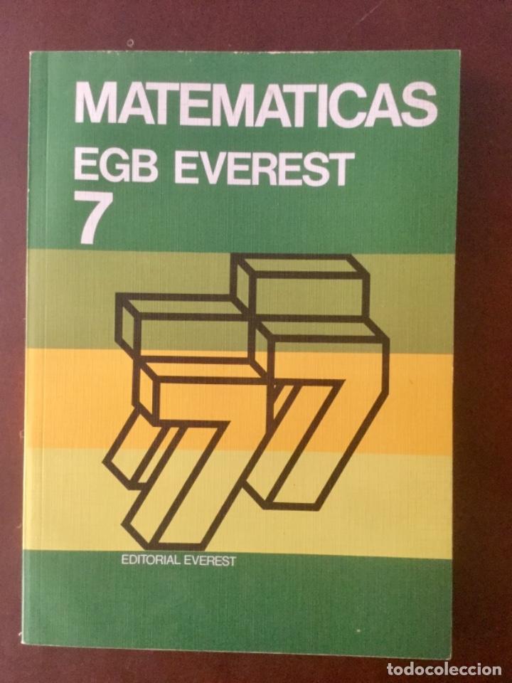 Libros: Matem&aacute;ticas 7&ordm; EGB. EVEREST - Foto 1