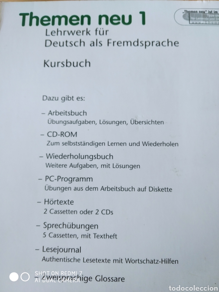 Libros: Themen neu 1 Kursbuch. Nuevo libro de texto. - Foto 3